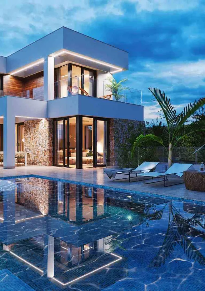 Finestrat Hills: exterior de noche